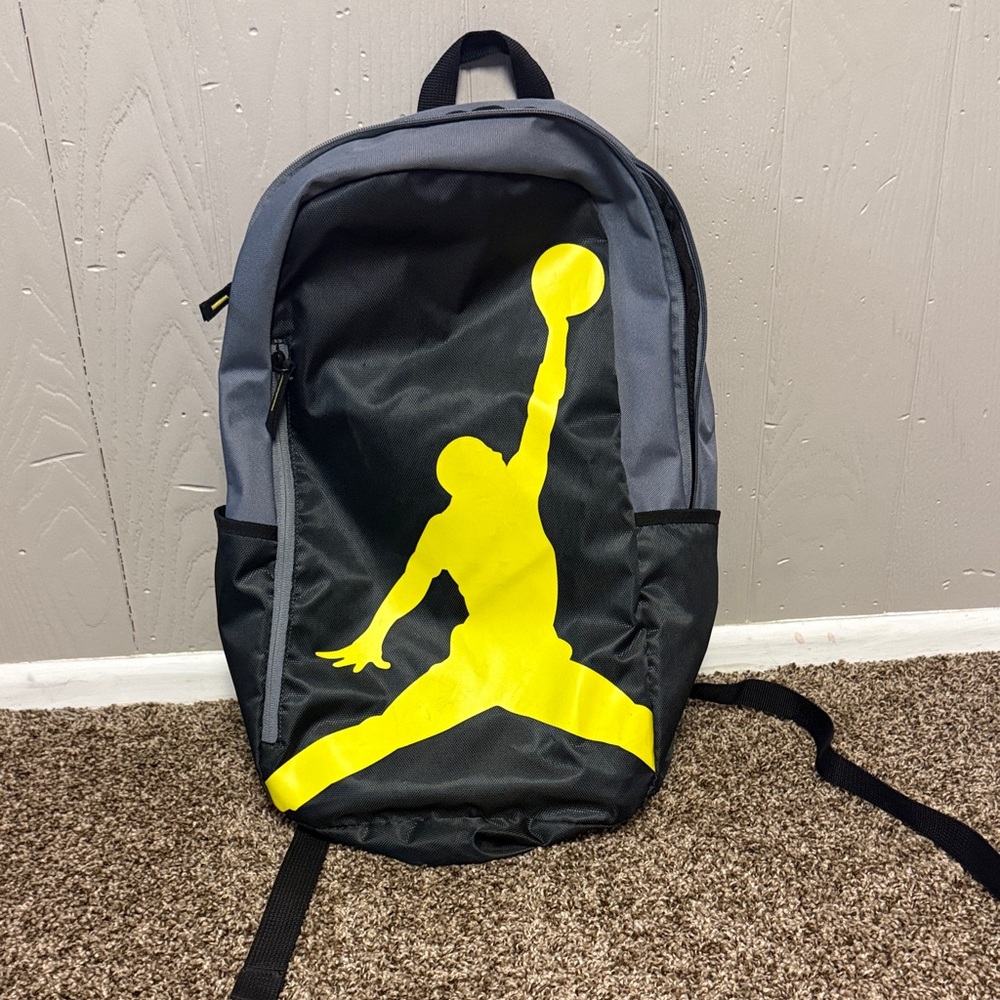 Black and grey Jordan backpack